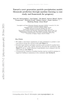 Toward a Next Generation Particle Precipitation Model: Mesoscale
  Prediction Through Machine Learning (a Case Study and Framework for Progress)