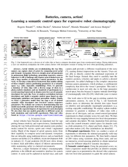 Batteries, camera, action! Learning a semantic control space for
  expressive robot cinematography
