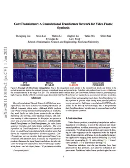 ConvTransformer: A Convolutional Transformer Network for Video Frame
  Synthesis