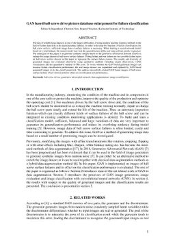 GAN based ball screw drive picture database enlargement for failure
  classification