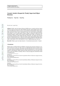 Cascade Attentive Dropout for Weakly Supervised Object Detection