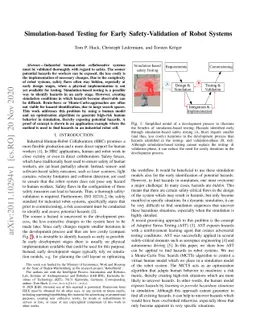 Simulation-based Testing for Early Safety-Validation of Robot Systems