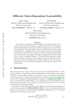Efficient Data-Dependent Learnability