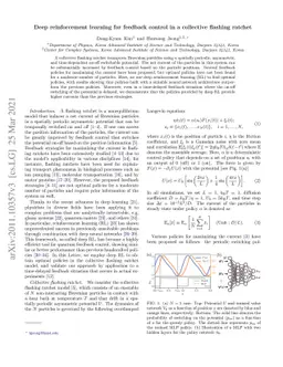 Deep reinforcement learning for feedback control in a collective
  flashing ratchet