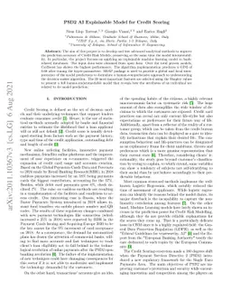 PSD2 Explainable AI Model for Credit Scoring