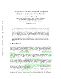 Low-Dimensional Manifolds Support Multiplexed Integrations in Recurrent
  Neural Networks
