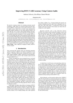 Improving RNN-T ASR Accuracy Using Context Audio