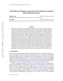 Nested Mixture of Experts: Cooperative and Competitive Learning of
  Hybrid Dynamical System