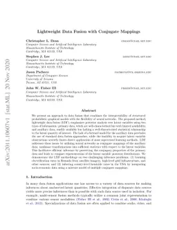 Lightweight Data Fusion with Conjugate Mappings