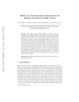 ATSal: An Attention Based Architecture for Saliency Prediction in 360
  Videos