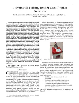 Adversarial Training for EM Classification Networks