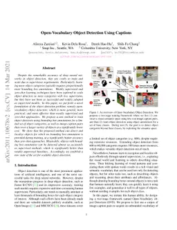 Open-Vocabulary Object Detection Using Captions
