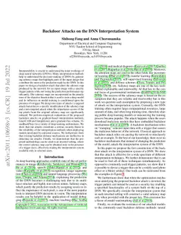 Backdoor Attacks on the DNN Interpretation System
