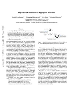Explainable Composition of Aggregated Assistants