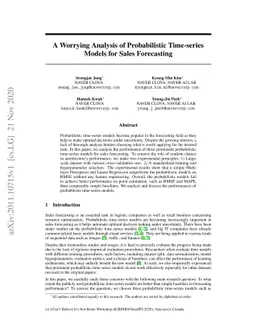 A Worrying Analysis of Probabilistic Time-series Models for Sales
  Forecasting