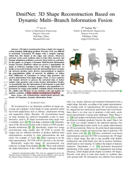 DmifNet:3D Shape Reconstruction Based on Dynamic Multi-Branch
  Information Fusion