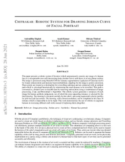 Chitrakar: Robotic System for Drawing Jordan Curve of Facial Portrait
