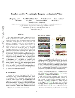 Boundary-sensitive Pre-training for Temporal Localization in Videos