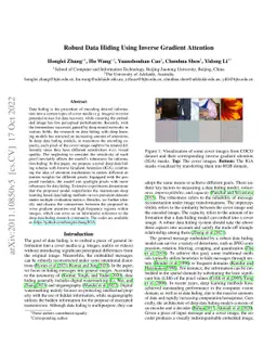 Robust Data Hiding Using Inverse Gradient Attention