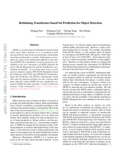 Rethinking Transformer-based Set Prediction for Object Detection