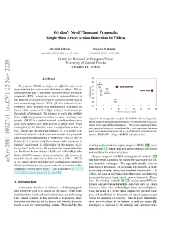 We don't Need Thousand Proposals$\colon$ Single Shot Actor-Action
  Detection in Videos