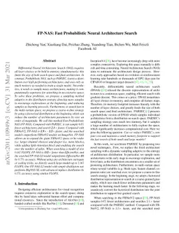 FP-NAS: Fast Probabilistic Neural Architecture Search