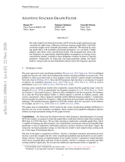 Stacked Graph Filter