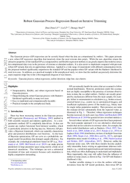 Robust Gaussian Process Regression Based on Iterative Trimming