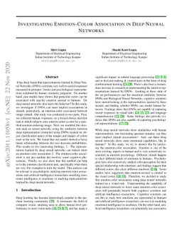 Investigating Emotion-Color Association in Deep Neural Networks