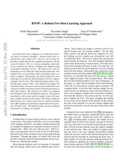 RNNP: A Robust Few-Shot Learning Approach