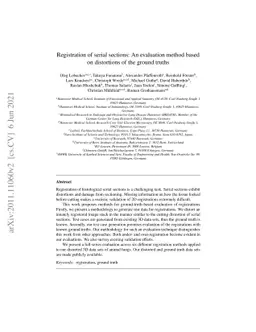Registration of serial sections: An evaluation method based on
  distortions of the ground truths