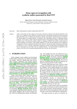 Dense open-set recognition with synthetic outliers generated by Real NVP