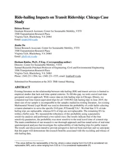 Ride-hailing Impacts on Transit Ridership: Chicago Case Study