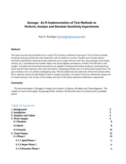 Gonogo: An R Implementation of Test Methods to Perform, Analyze and
  Simulate Sensitivity Experiments