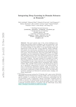 Integrating Deep Learning in Domain Sciences at Exascale