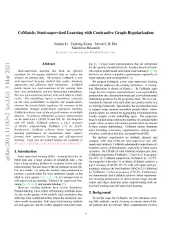 CoMatch: Semi-supervised Learning with Contrastive Graph Regularization