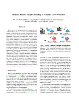 Modular Action Concept Grounding in Semantic Video Prediction