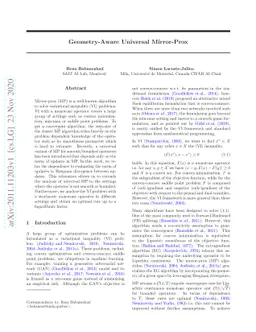 Geometry-Aware Universal Mirror-Prox