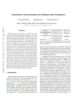 NeuralAnnot: Neural Annotator for 3D Human Mesh Training Sets