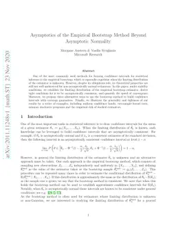 Asymptotics of the Empirical Bootstrap Method Beyond Asymptotic
  Normality