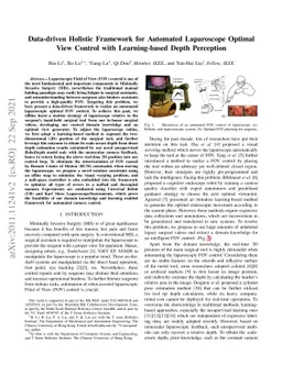 Data-driven Holistic Framework for Automated Laparoscope Optimal View
  Control with Learning-based Depth Perception