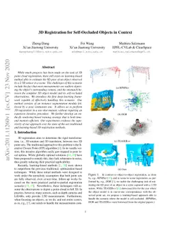 3D Registration for Self-Occluded Objects in Context