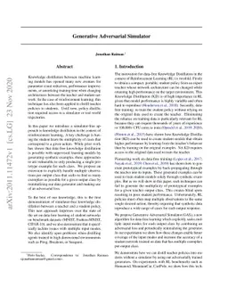 Generative Adversarial Simulator