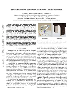 Elastic Interaction of Particles for Robotic Tactile Simulation