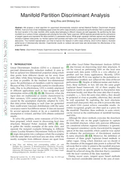 Manifold Partition Discriminant Analysis