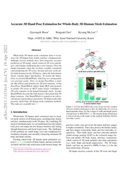 Accurate 3D Hand Pose Estimation for Whole-Body 3D Human Mesh Estimation