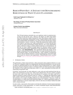 RobustPointSet: A Dataset for Benchmarking Robustness of Point Cloud
  Classifiers