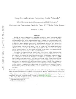 Envy-Free Allocations Respecting Social Networks