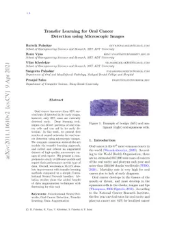 Transfer Learning for Oral Cancer Detection using Microscopic Images