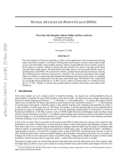 Nudge Attacks on Point-Cloud DNNs